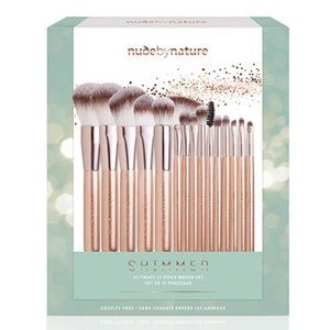 Brand New - Nude by Nature SHIMMER Ultimate 15 Piece Brush Set